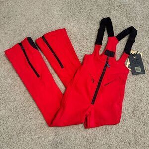 Goldbergh Phoebe Ski Pants Salopettes Bibs NWT Flame Red US 2